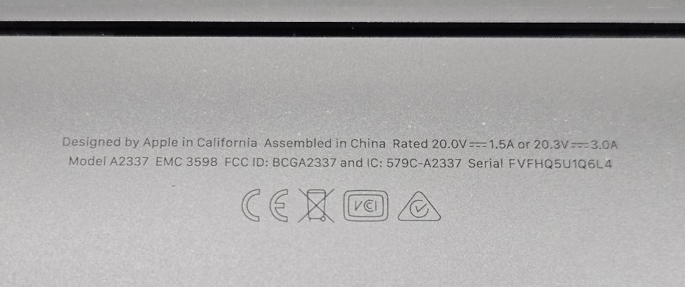 Apple Macbook Air A2337/MGN63LL/A (PD6015882)