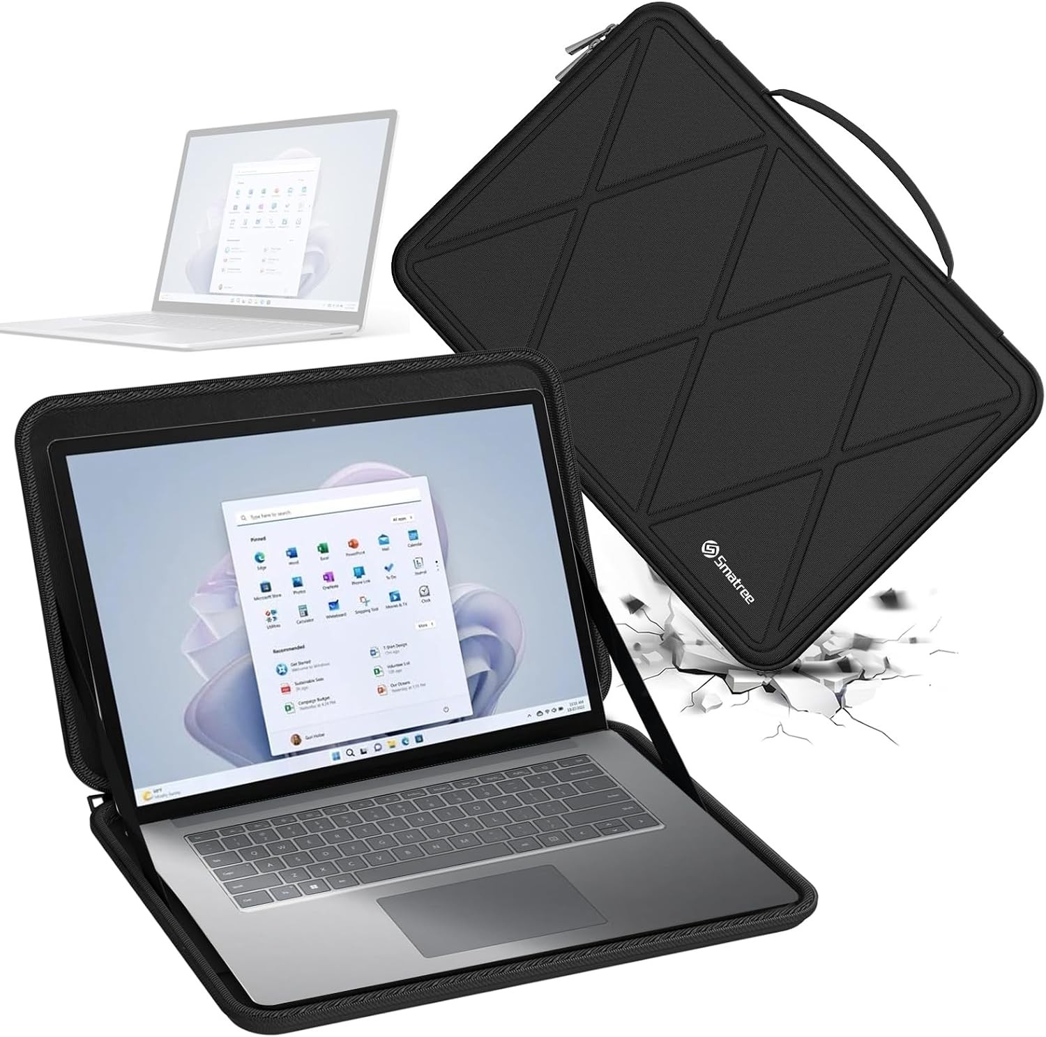 Hard EVA Protective Sleeve Case for 13.5 inch Microsoft Surface Laptop 6, 3 Note