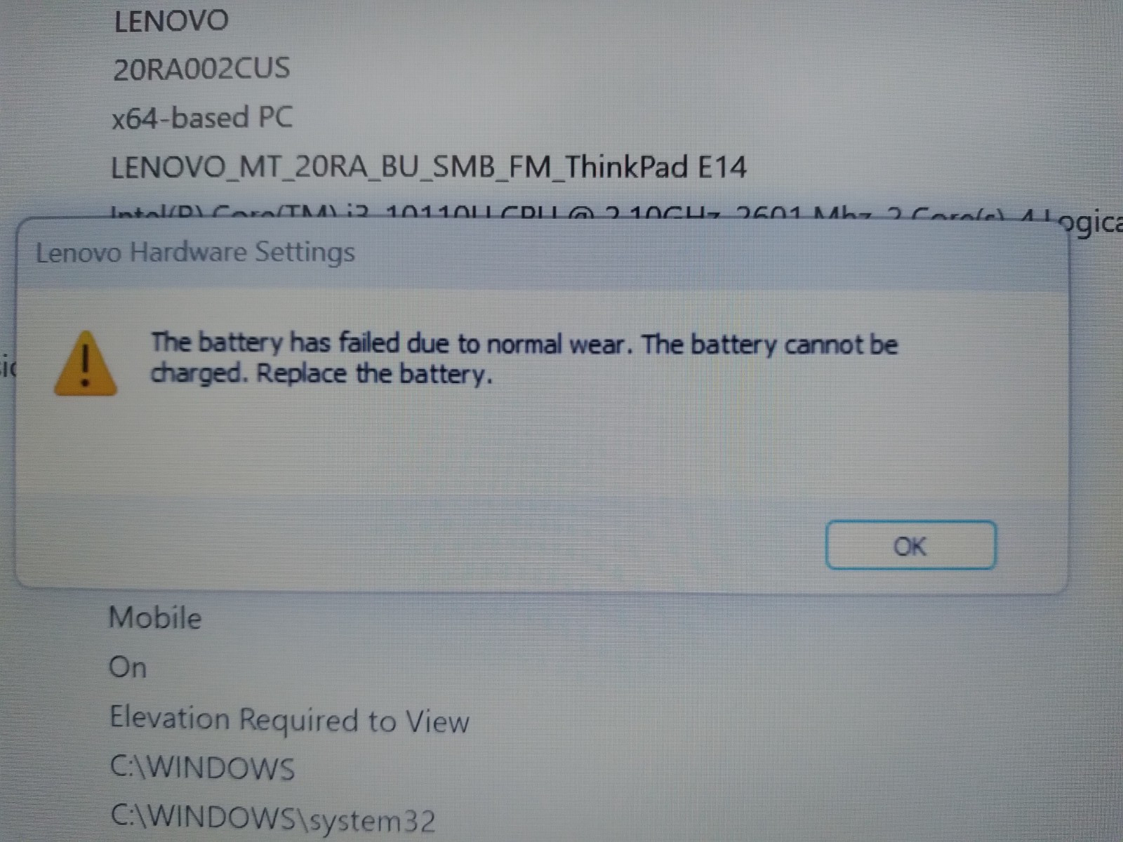 LENOVO THINKPAD E14 – INTEL i3-10110U – 10th Gen – 2.10GHZ 500GB HDD 8GB WIN11