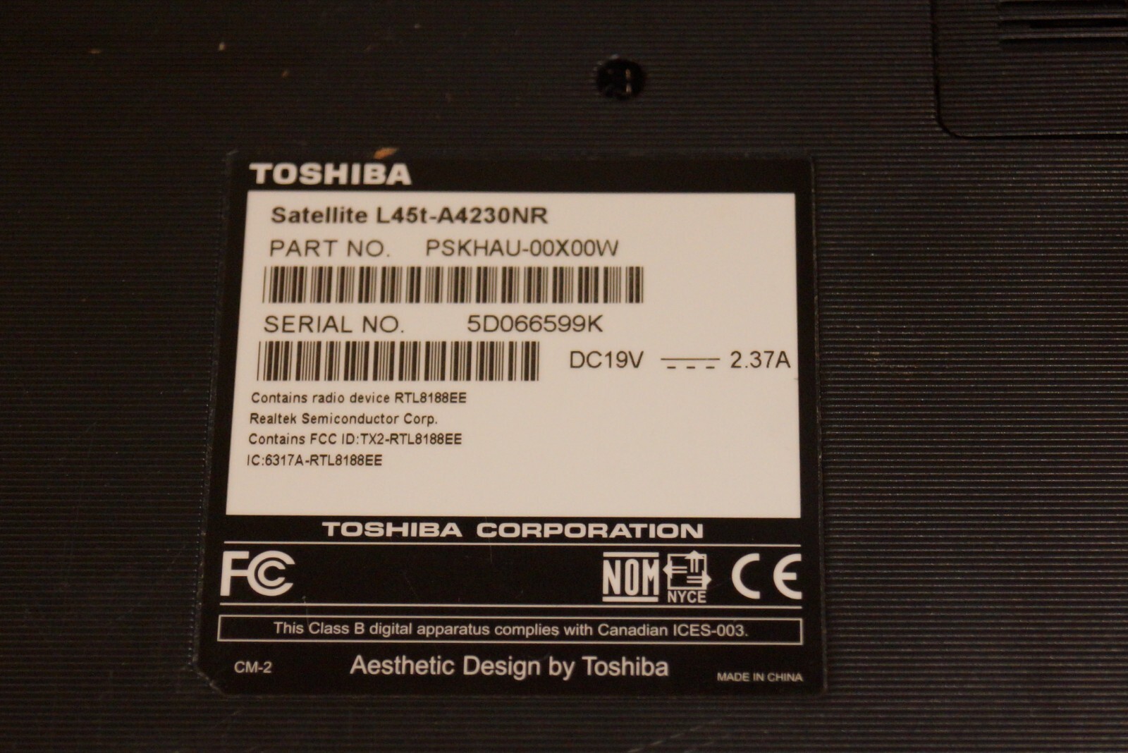 Touchscreen Toshiba L45t Gen3 i3@1.90GHz 6GB RAM 720GB HDD Activated Win10 Home