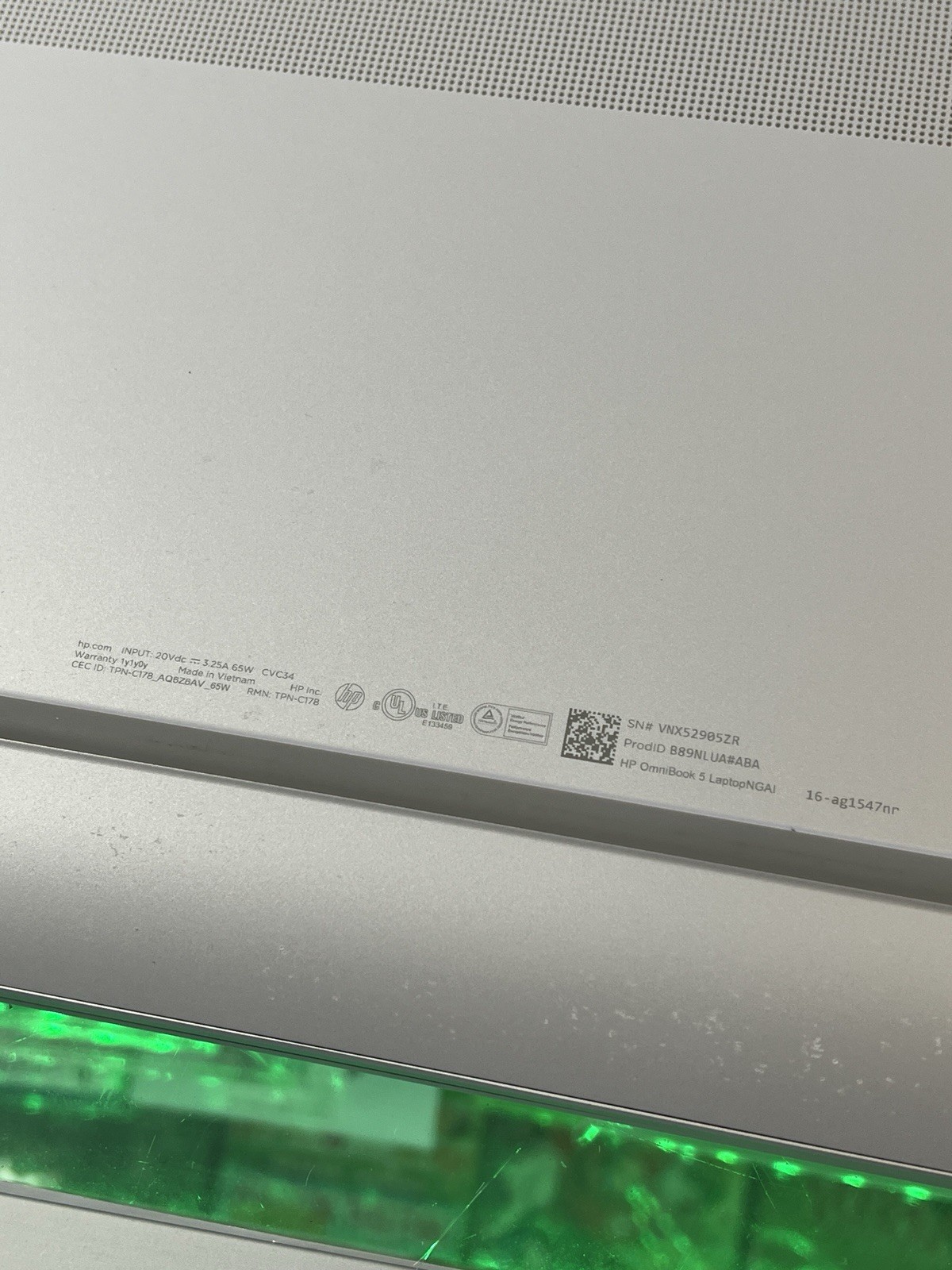 HP OmniBook 5 16” Ryzen 7 AI 16-ag1547nr 16GB RAM 512GB SSD Win11