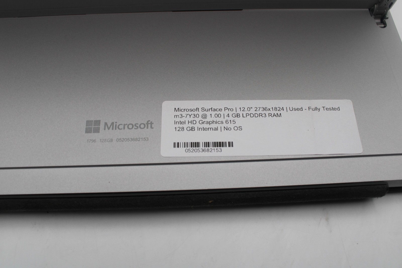 Microsoft Surface Pro 5 1796 _ m3-7Y30 _ 4GB RAM _ 128GB Internal SSD _ No OS