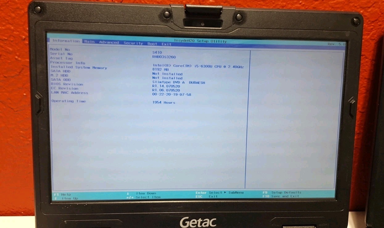 Lot Of 3 GETAC S410 Rugged Toughbook i5-6300U 2.40GHz No Caddy/HD 8GB Read