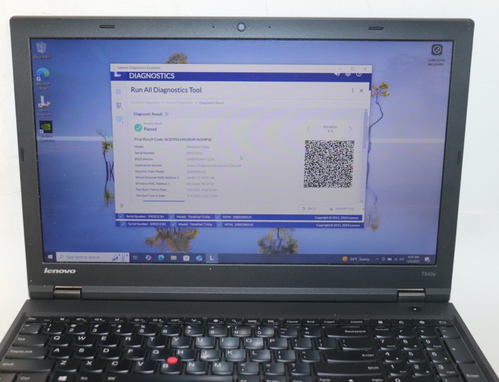 Lenovo ThinkPad T540p|Core i7@2.90 GHz|16GB RAM |256GB SSD|WIN10.Prof|NVIDIA
