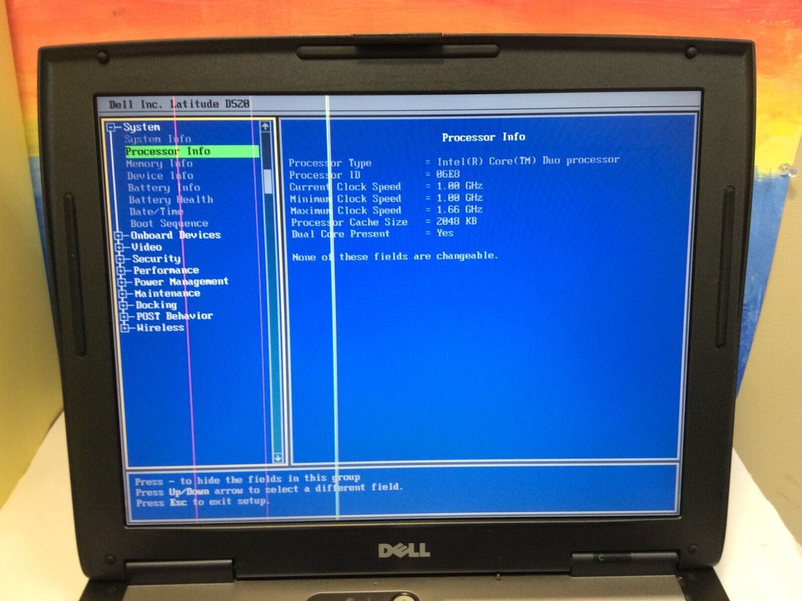 Dell Latitude D520 14”Laptop Intel Core Duo 1.0GHz 1GB RAM No HDD With Caddy