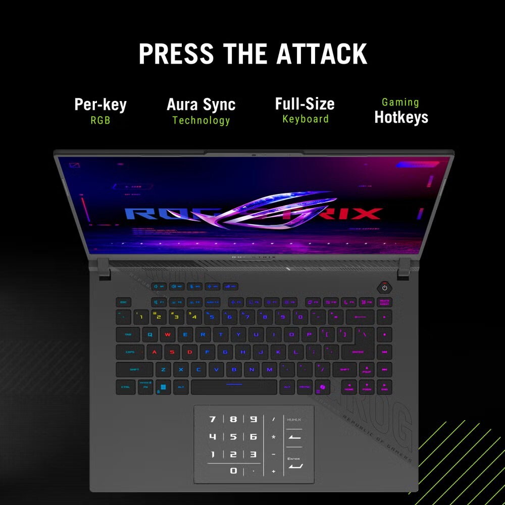 Asus 16″ ROG Strix G16 Gaming Laptop 32GB/1TB SSD IPS Windows 11 AMD Ryzen 9