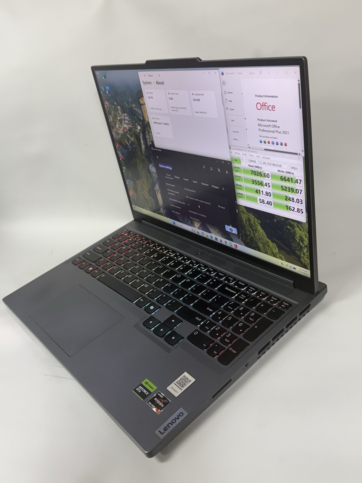 Lenovo Legion Slim 5 16ARP9 R7 7435HS RTX 4070 32GB DDR5 2TB SSD W/Office 2021