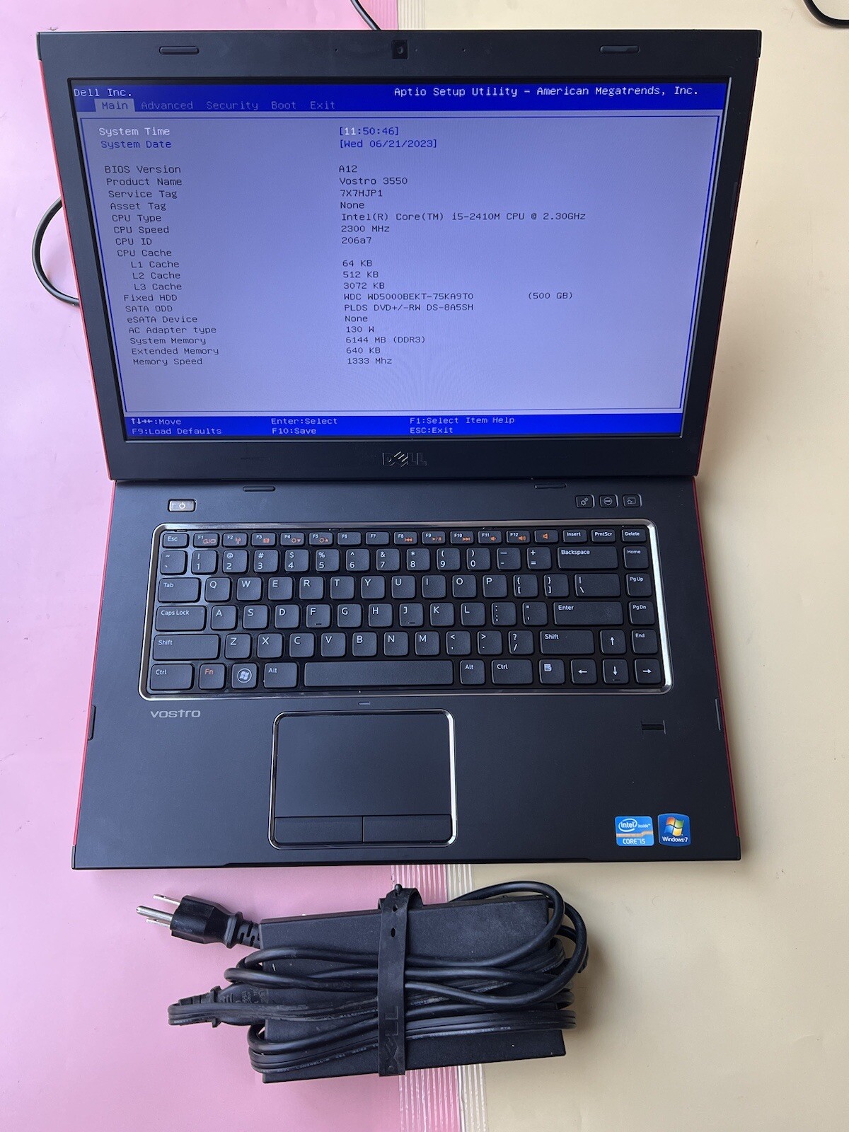 Dell Vostro 3550 Intel Core I5-2410M 2.66GHz 6GB RAM 500GB HDM WEBCAM BLUETOOTH