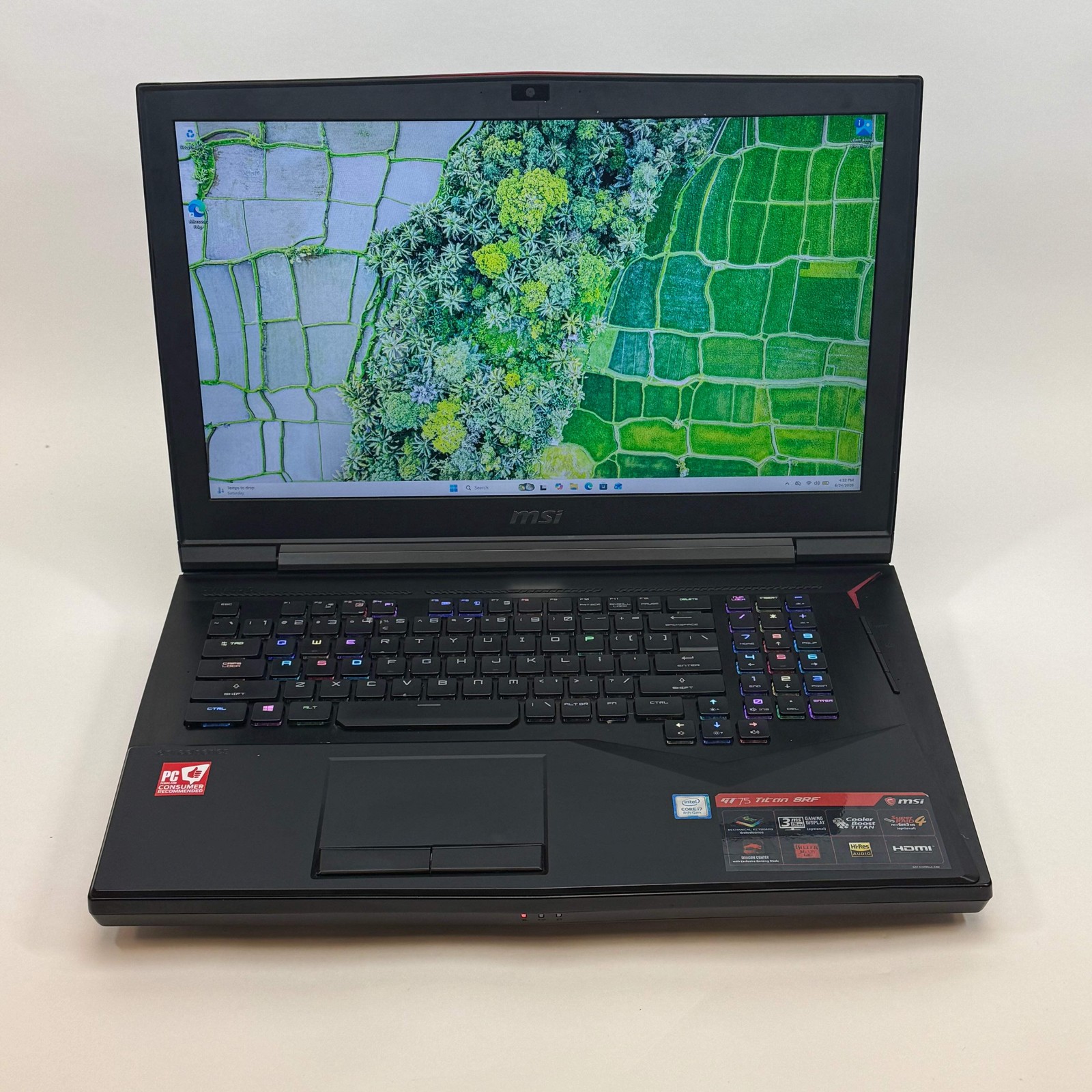 MSI Titan GT75 8RF 17.3″ i7-8850H 2.6GHz 64GB 256GB GTX 1080 Bent USB Read