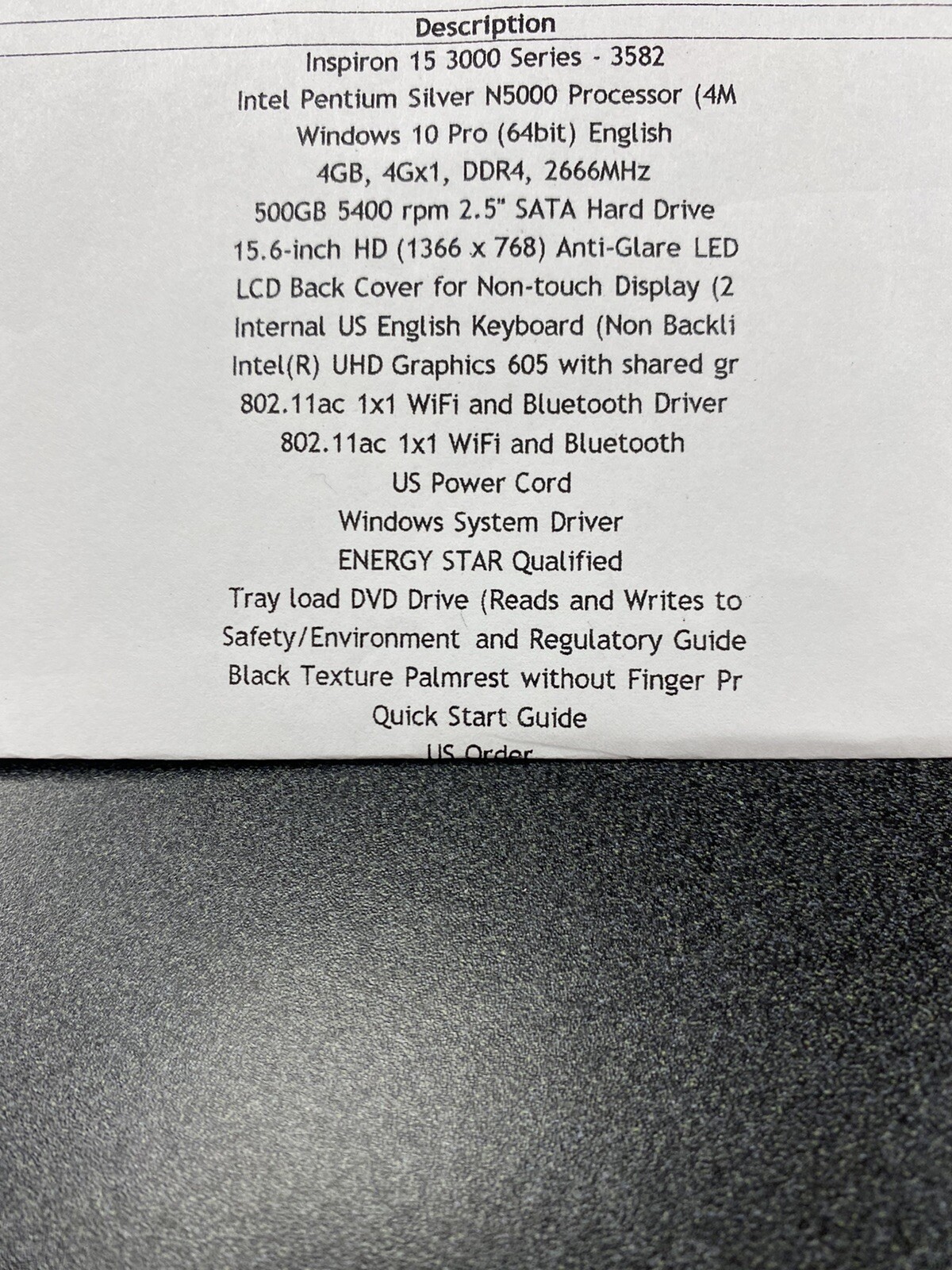 dell laptop inspiron 15 3000 series 3582 Mint with Wireless Mouse