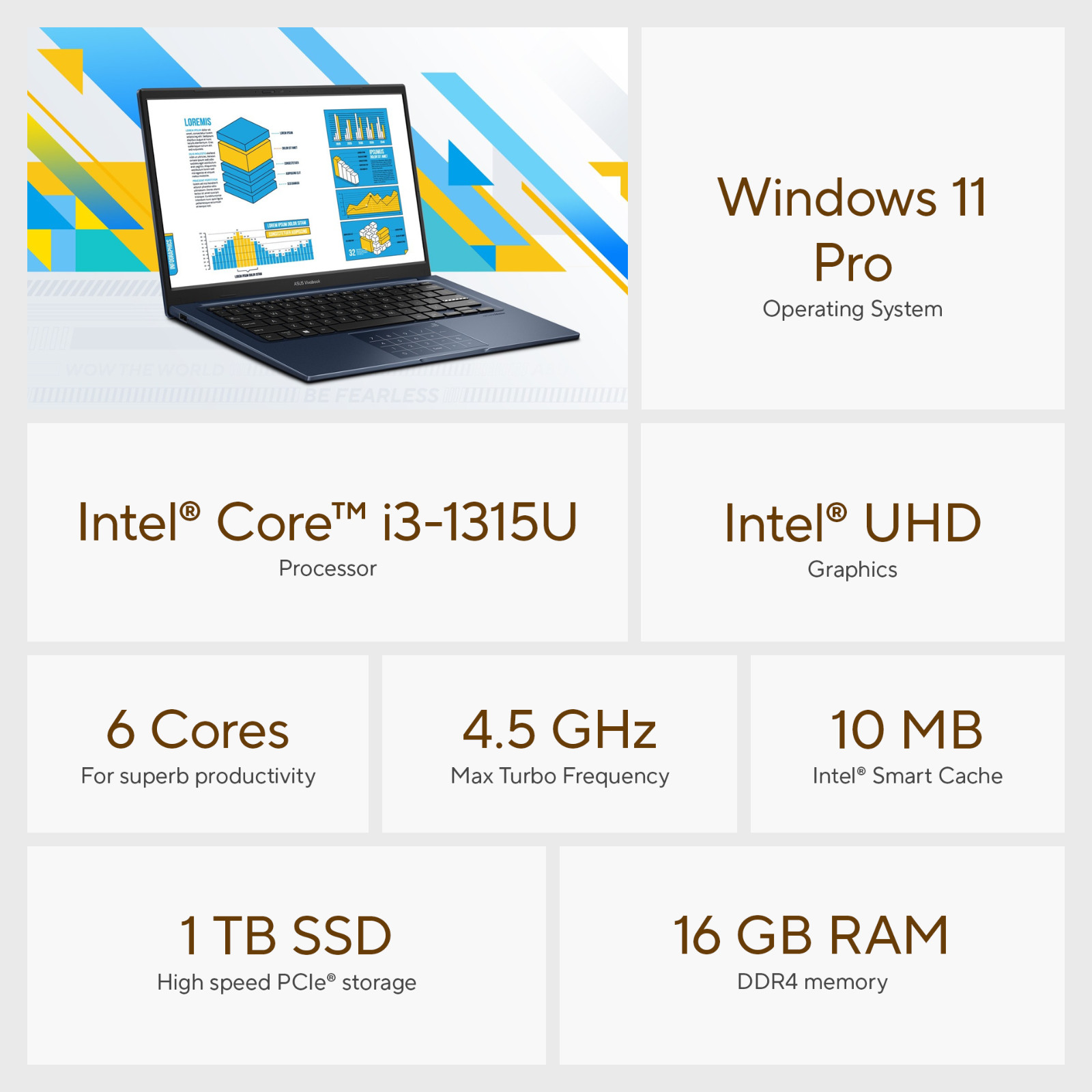 2026 ASUS Vivobook 14″ FHD Laptop 13th Intel i3, 16GB RAM 1TB SSD Windows 11 Pro
