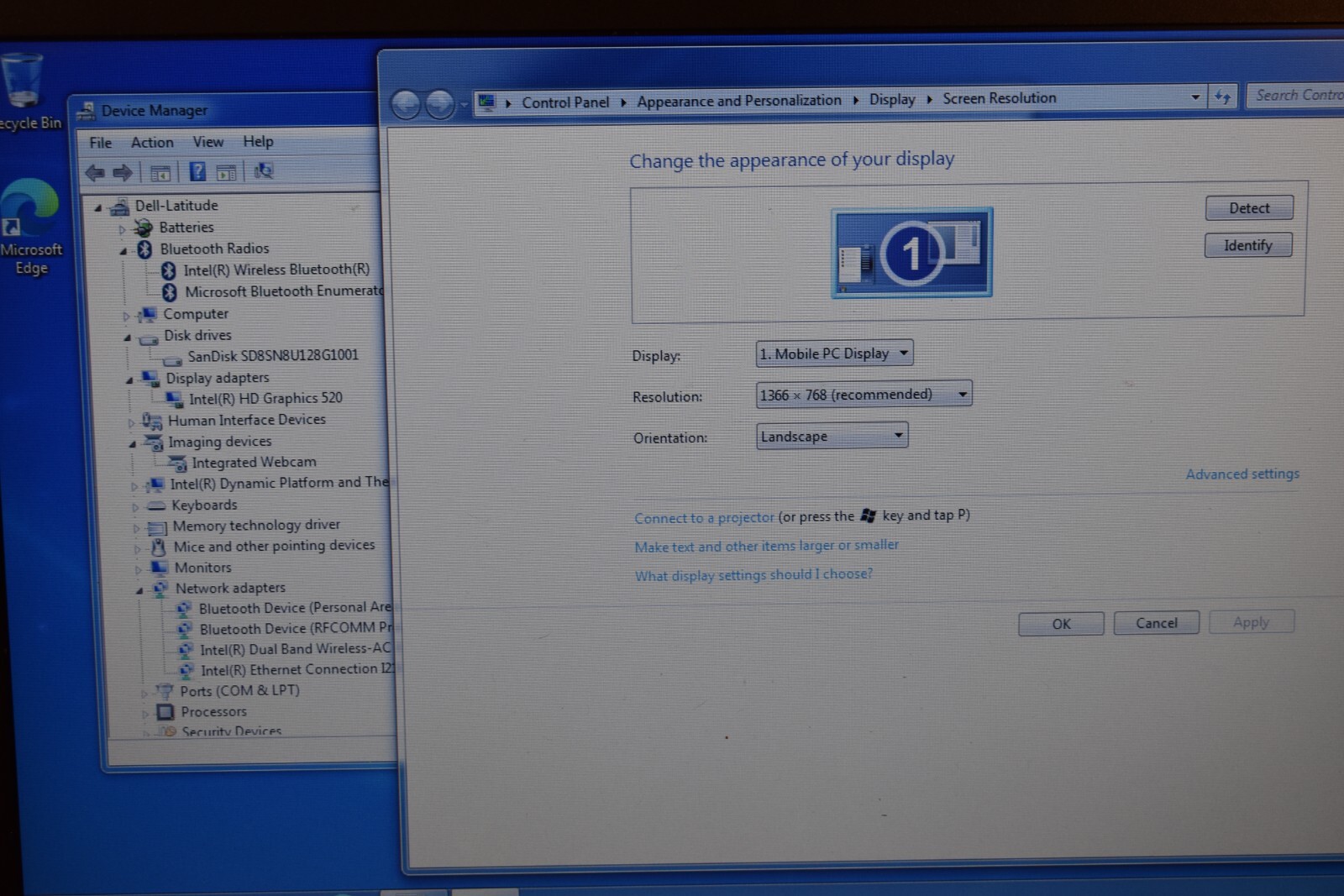 Dell Latitude E7470 Ultrabook Intel Core i5-6300U 128GB SSD Windows 7 Pro 32-bit