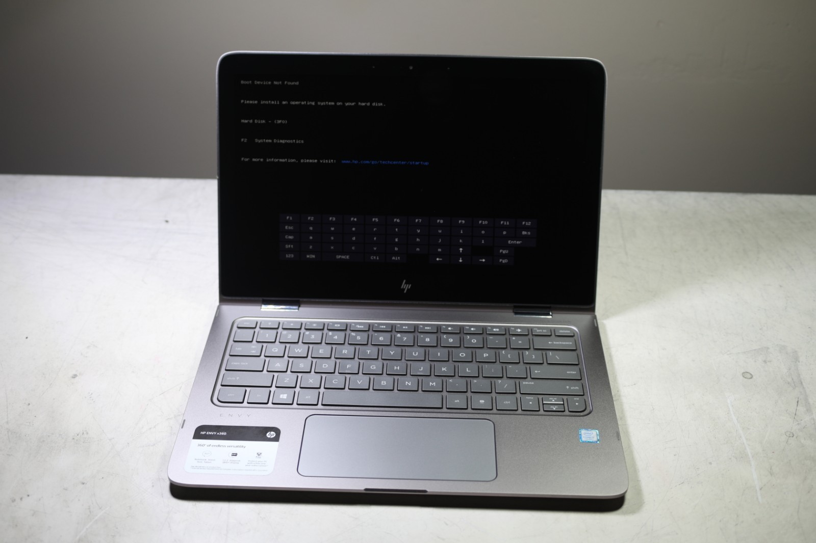 HP ENVY x360 Convertible Intel Core i7-7500U 2.70GHz-16GB RAM-256GB NVMe-NO OS