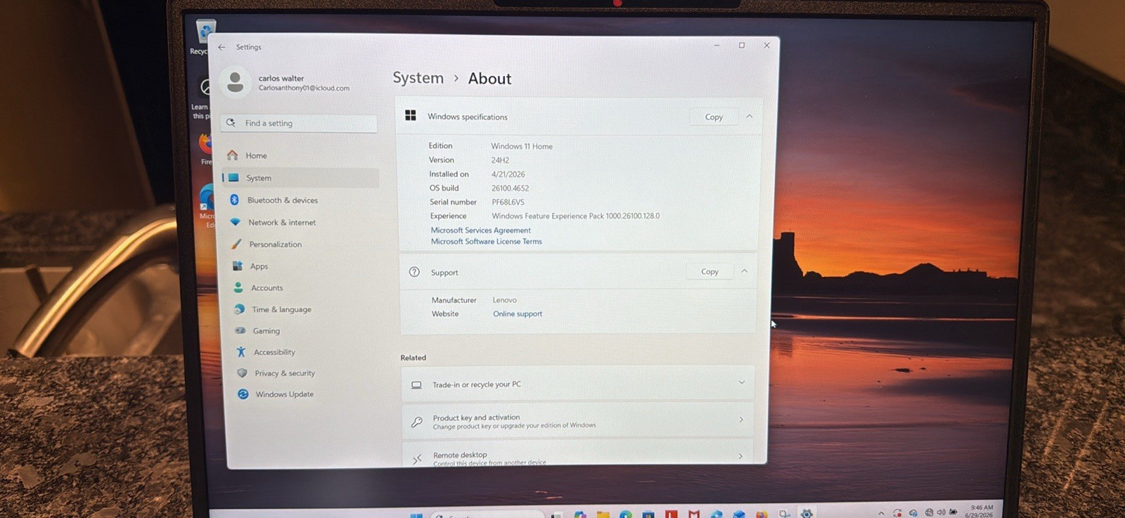 Lenovo IdeaPad Slim 3 15Q8X10 15.6in Snapdragon X 16GB 238GB SSD