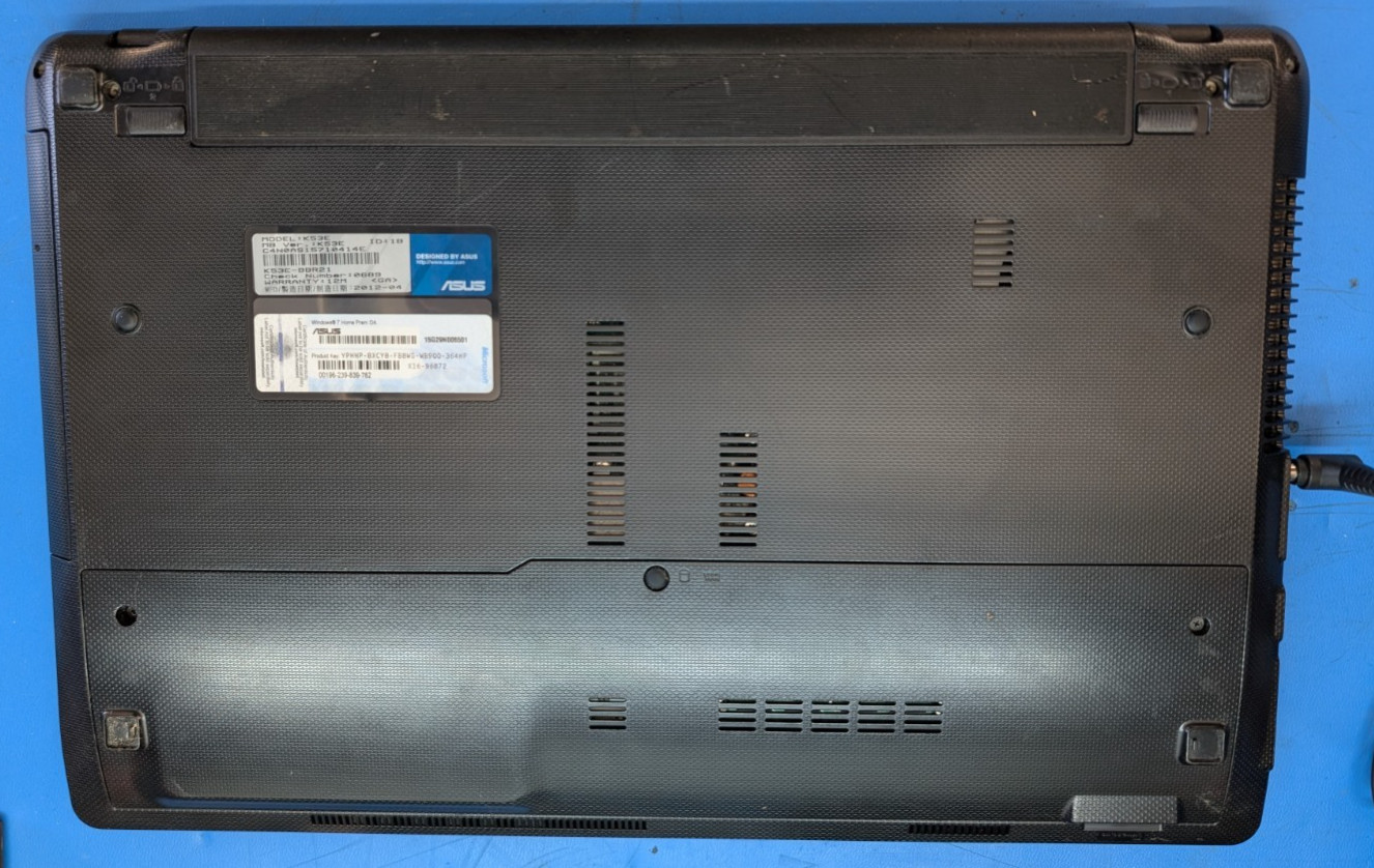 ASUS K53E-BBR21 Laptop Intel Core i5-2450M 2.5GHz 4GB RAM 500GB HDD WIN 10(READ)