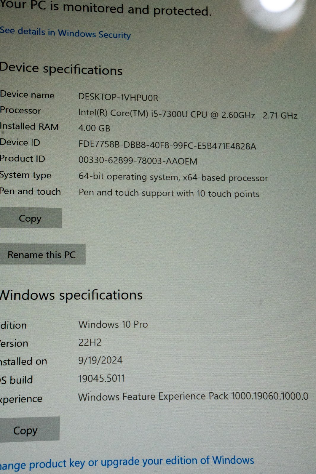 Microsoft Surface Pro 12.3″ Touch i5-7300U 4GB 128GB SSD 1796 Windows 10 Grade C