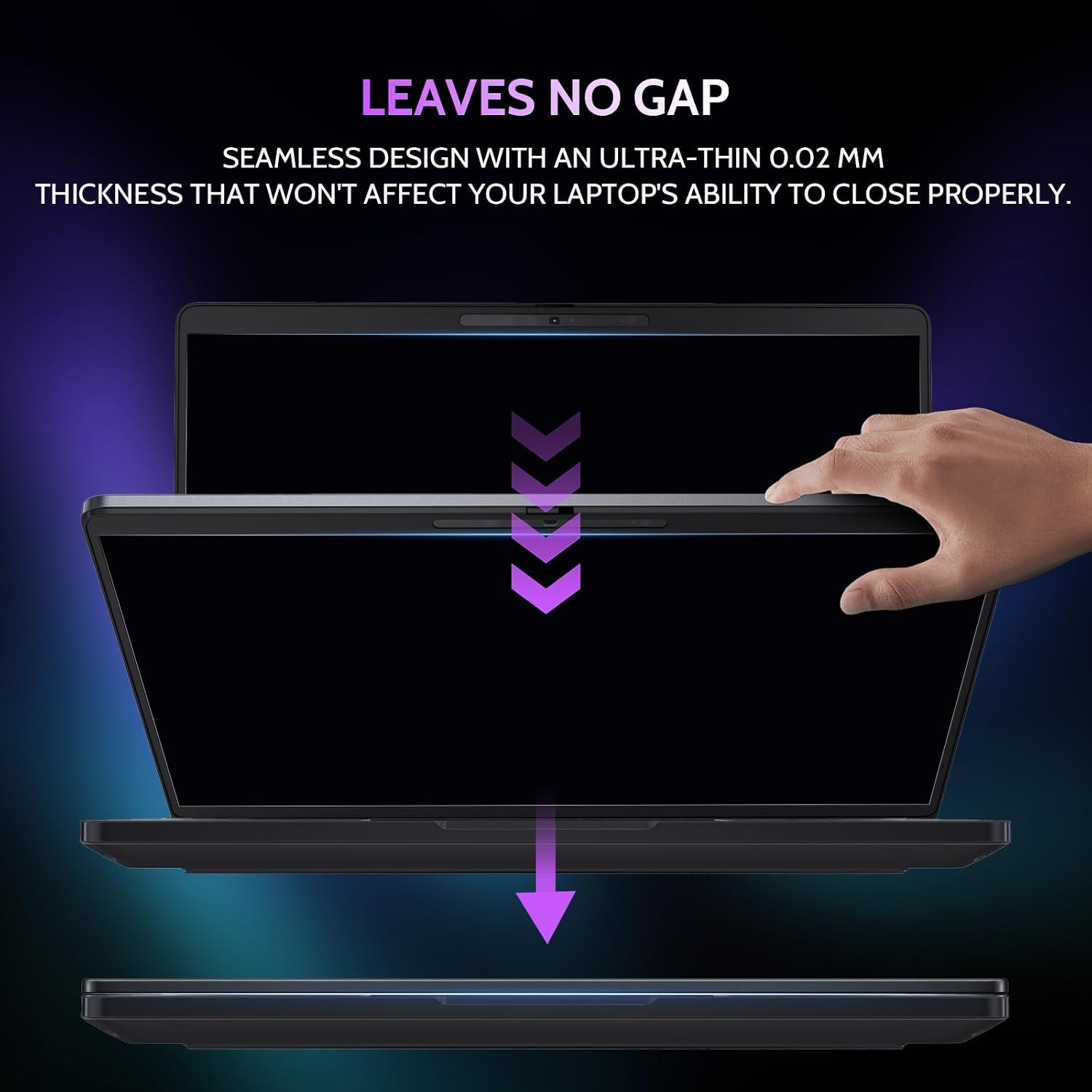 360° 4 Way Privacy Screen for 15.6 Inch Laptop, Anti-Glare Blue Light Filter Cov