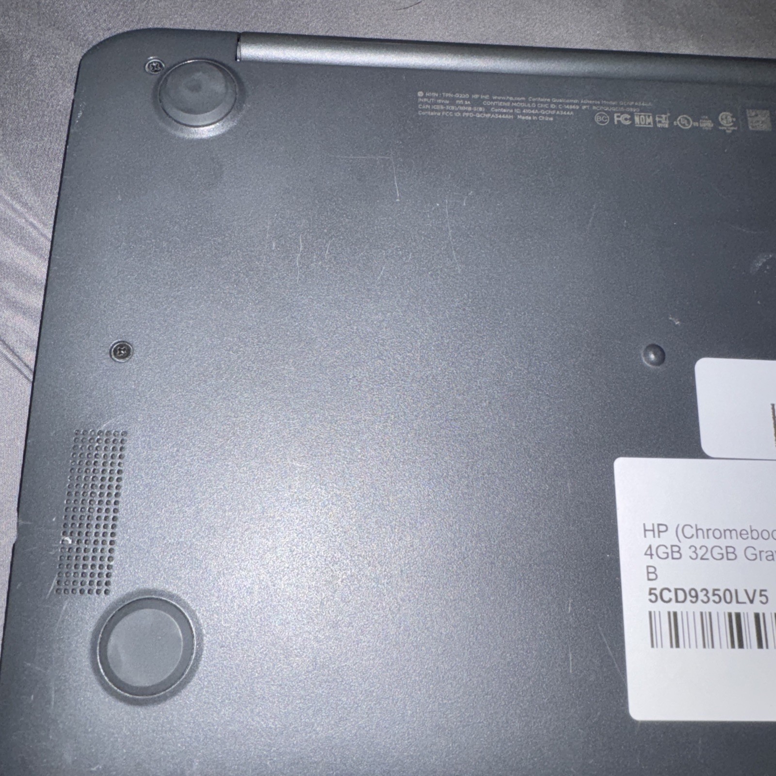 HP Chromebook 11 G6 EE 11.6″ 16GB N3350 ChromeOs dark gray runs well nice clean