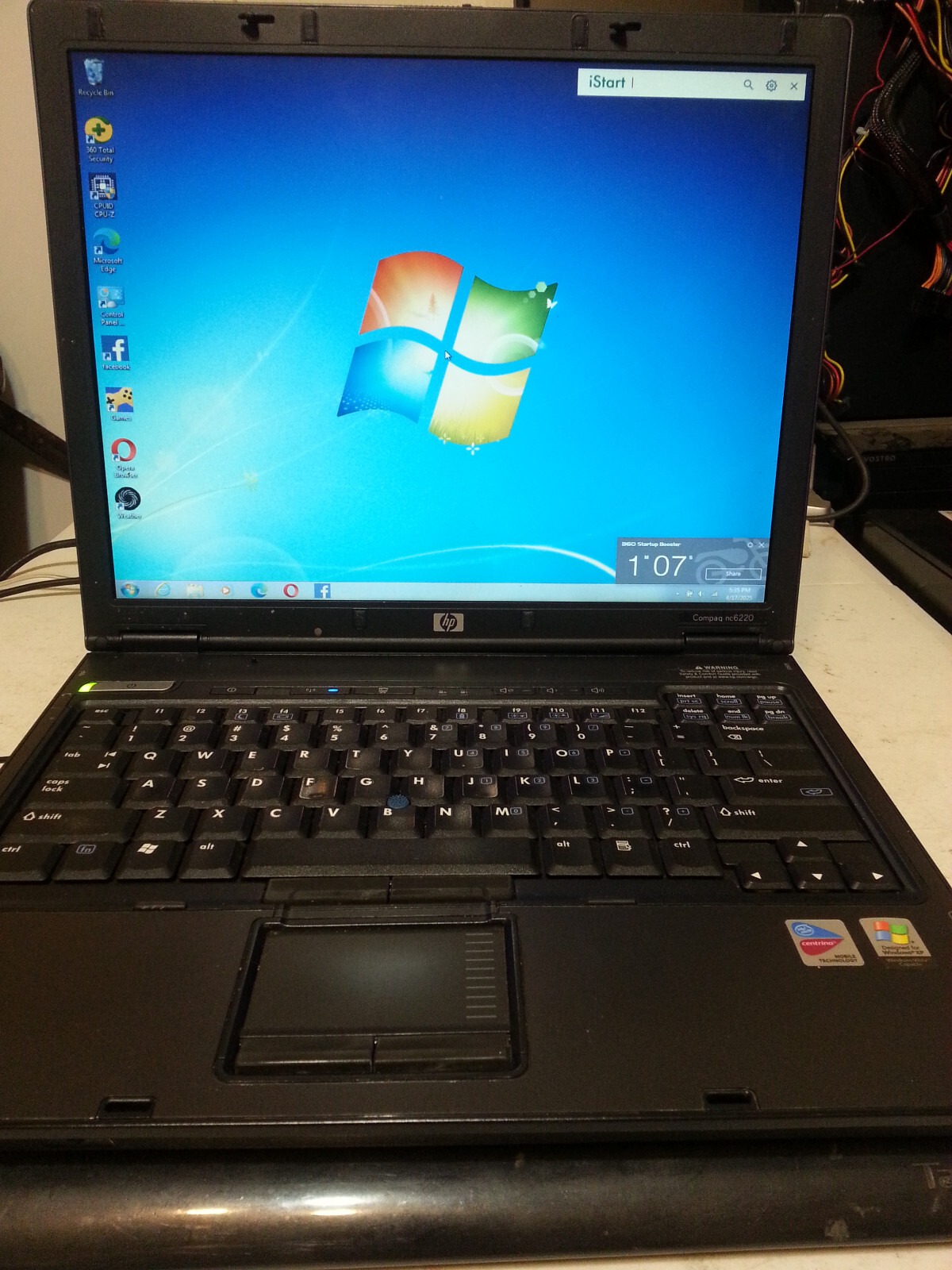 HP Compaq nc6220 14″ Laptop intel Pent m1.73 1.5 ram, 40gig HDD, Windows 7