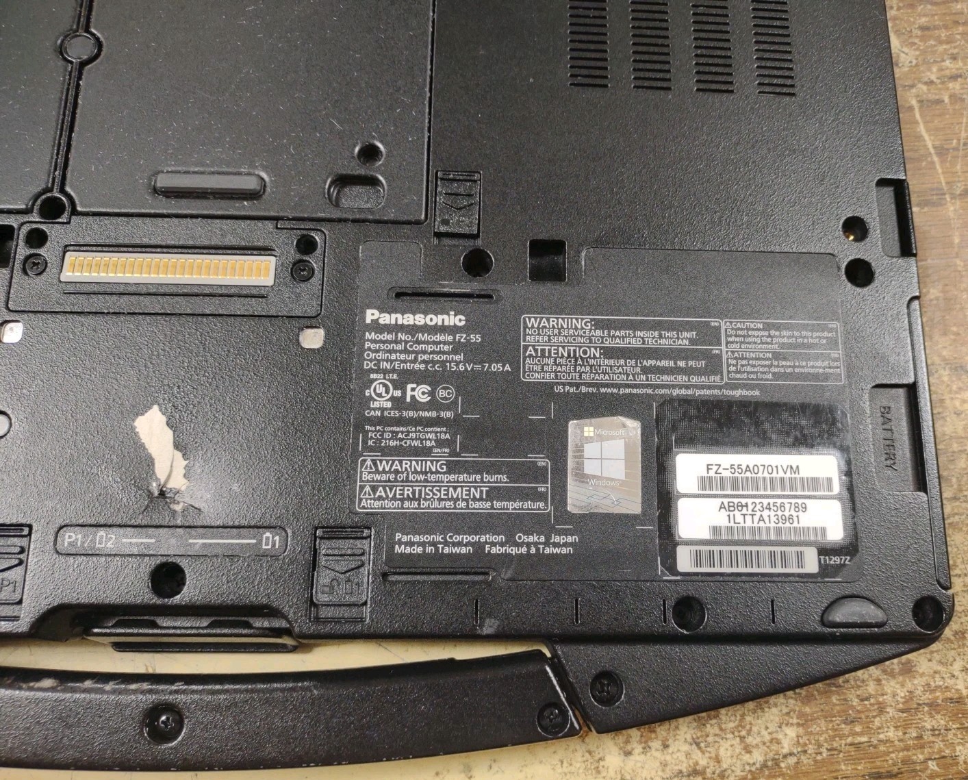 Panasonic Toughbook FZ-55 14″ W/ i5-8365U 16GB, 256GB, DVD. NON Touch!