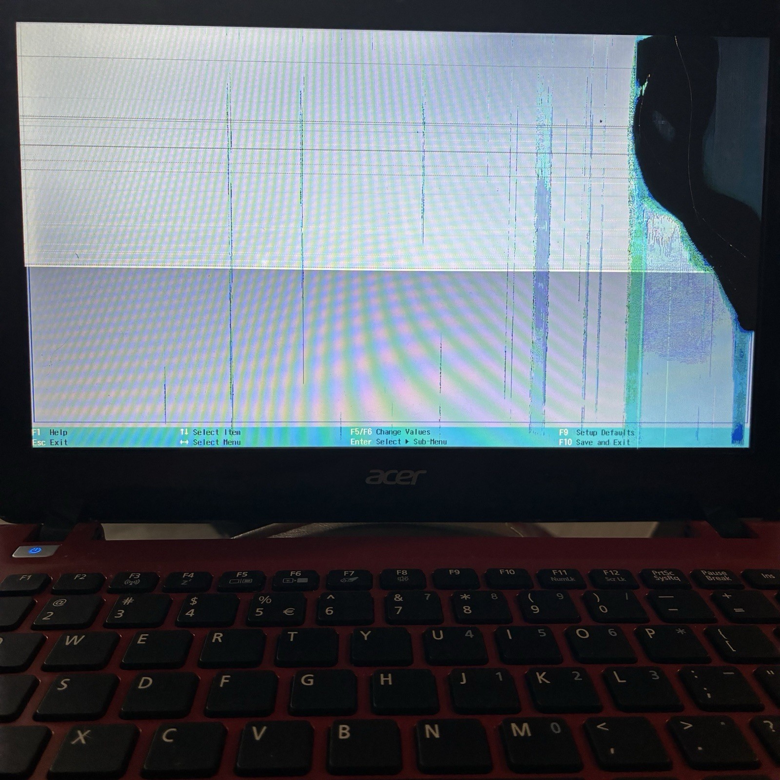 Acer Aspire One 725-0687 Windows Netbook Computer Ruby Red Powers On For Parts