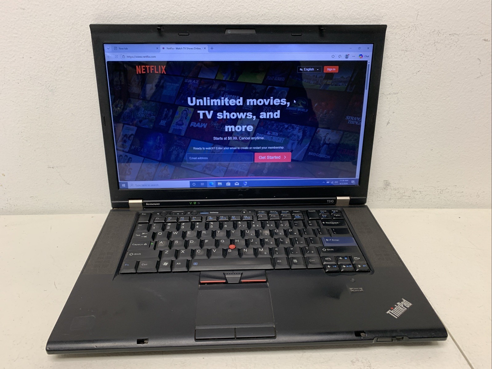 Lenovo ThinkPad T510 Intel i5-M520 2.4GHz 4GB RAM 128GB SSD WIND 10 Pro