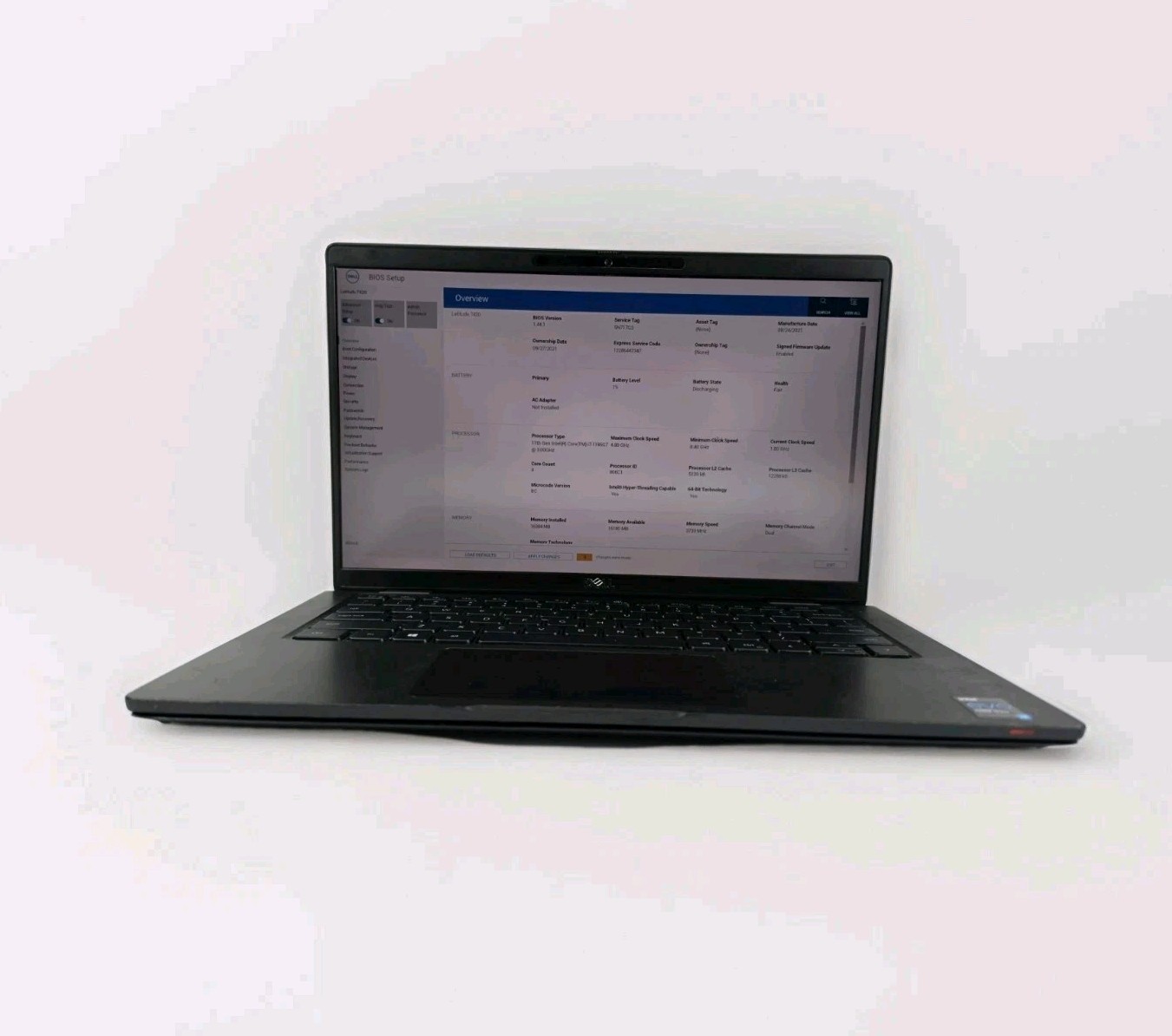 Dell Latitude 7420 FHD i7-1185G7 3.0GHz 16GB Ram No SSD–NO OS
