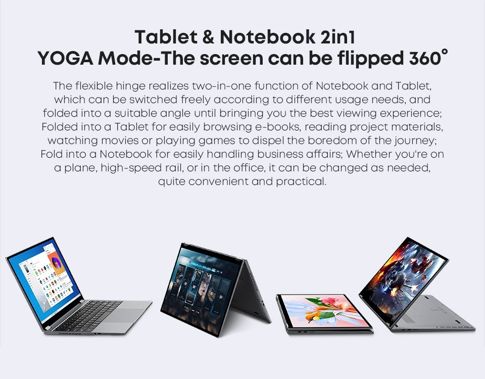 CHUWI FreeBook 13.5″ 2-in-1 Laptop Intel i3-1215U 6C/8T 12GB+512GB Win 11 PC