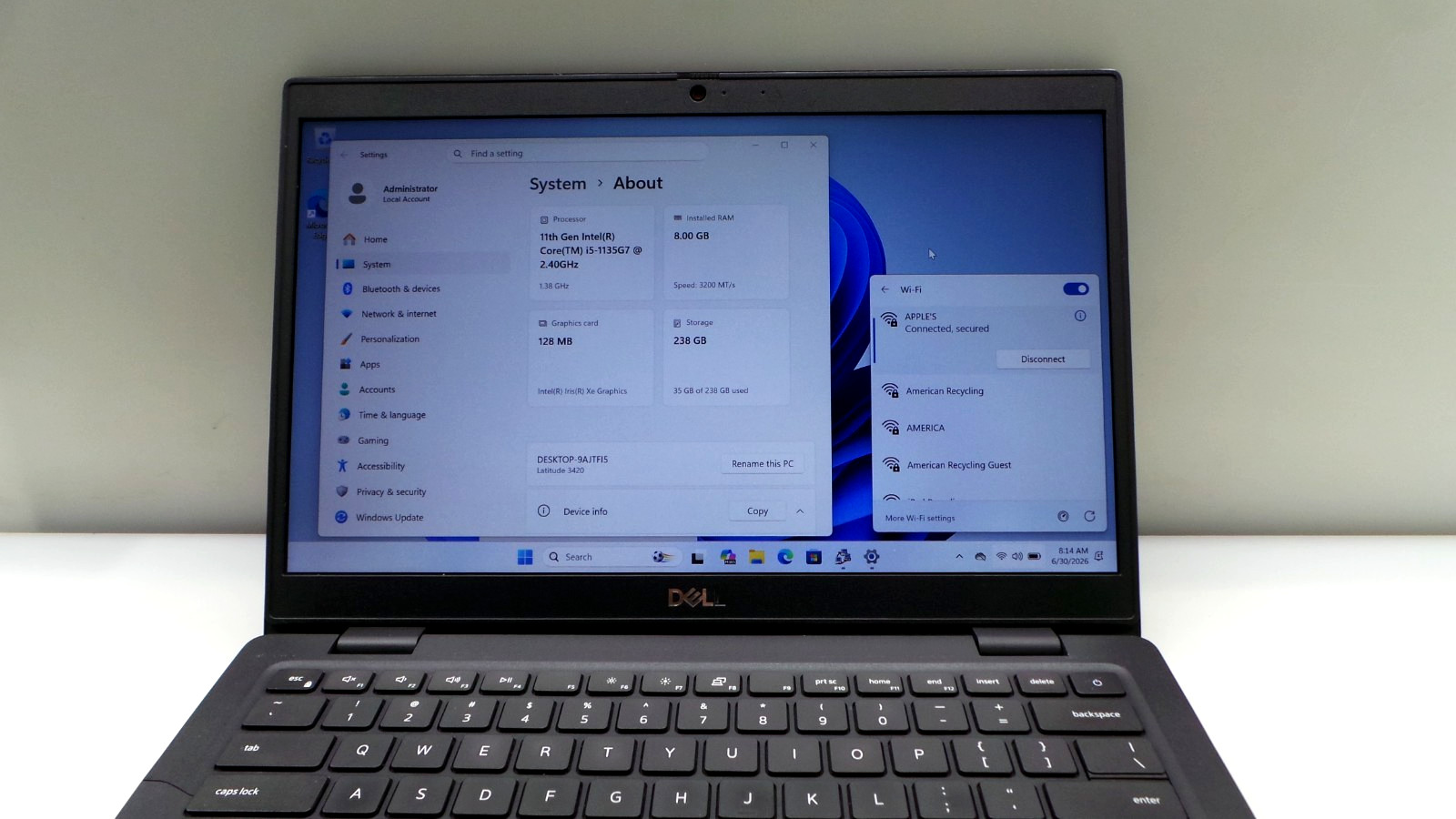 Dell Latitude 3420 | 14″ | i5-1135G7 2.40GHz | 8GB RAM 256GB NVMe ***READ**