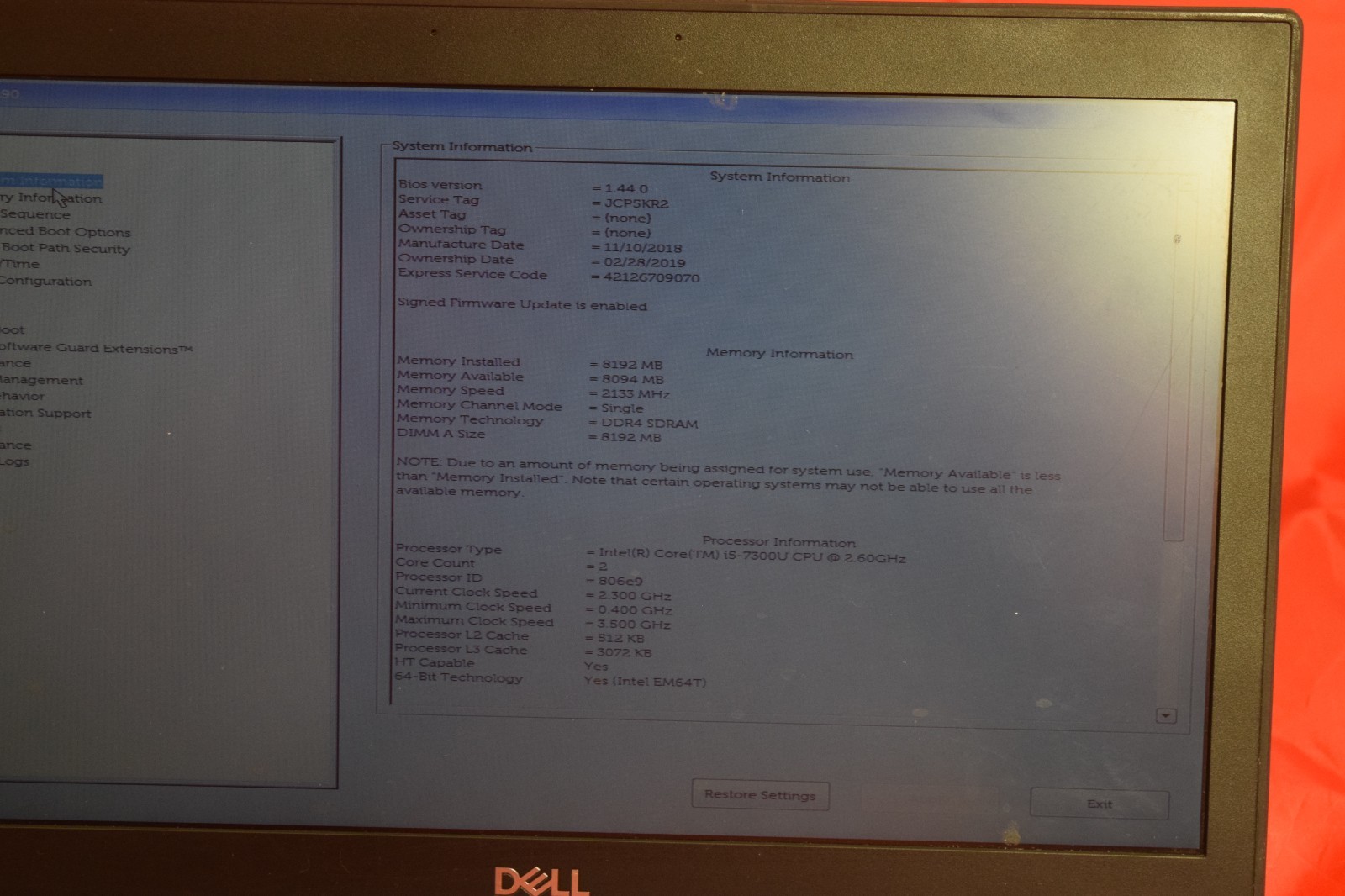Dell Latitude 7290 12.5″ i5 7300u 2.6GHz 256GB NVMe SSD 8GB Windows 11 Pro