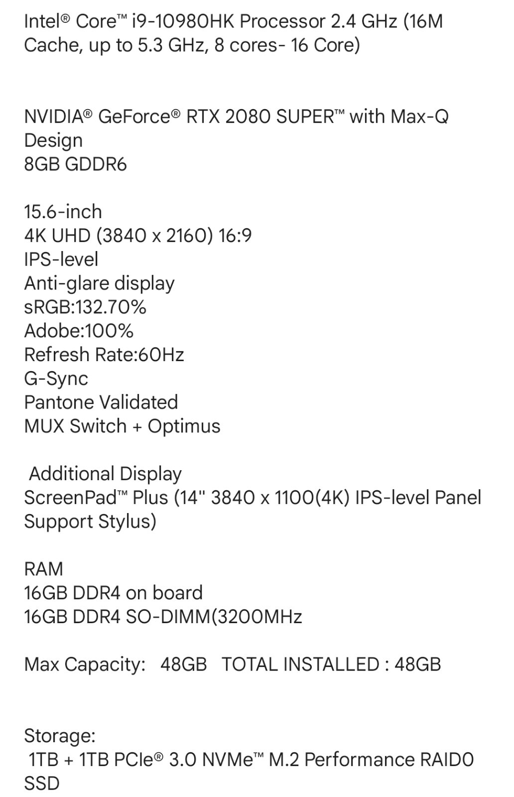 Asus ROG Zephyrus Duo 15