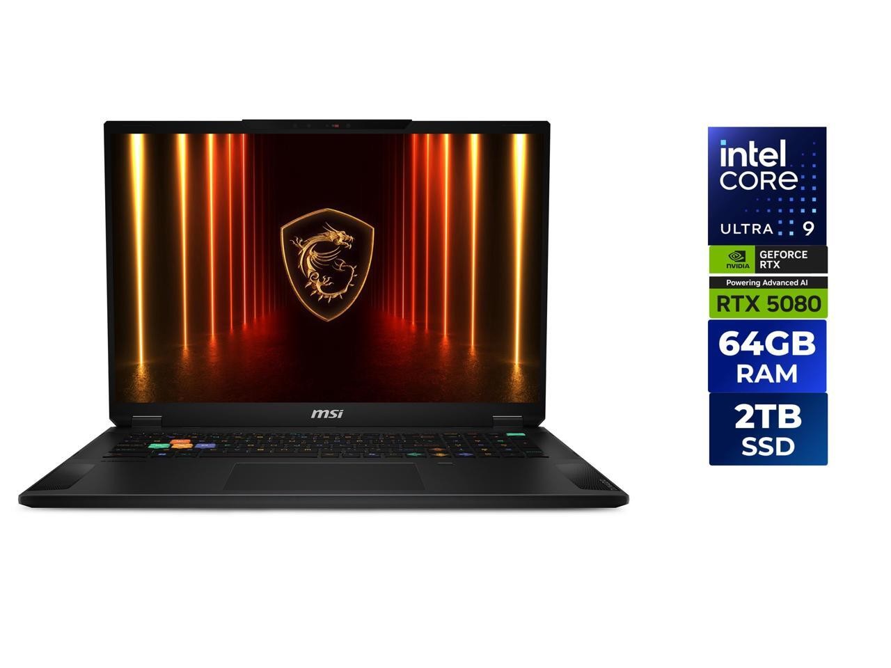 MSI Stealth – 18″ 120 Hz – Intel Core Ultra 9 275HX – GeForce RTX 5080 Laptop