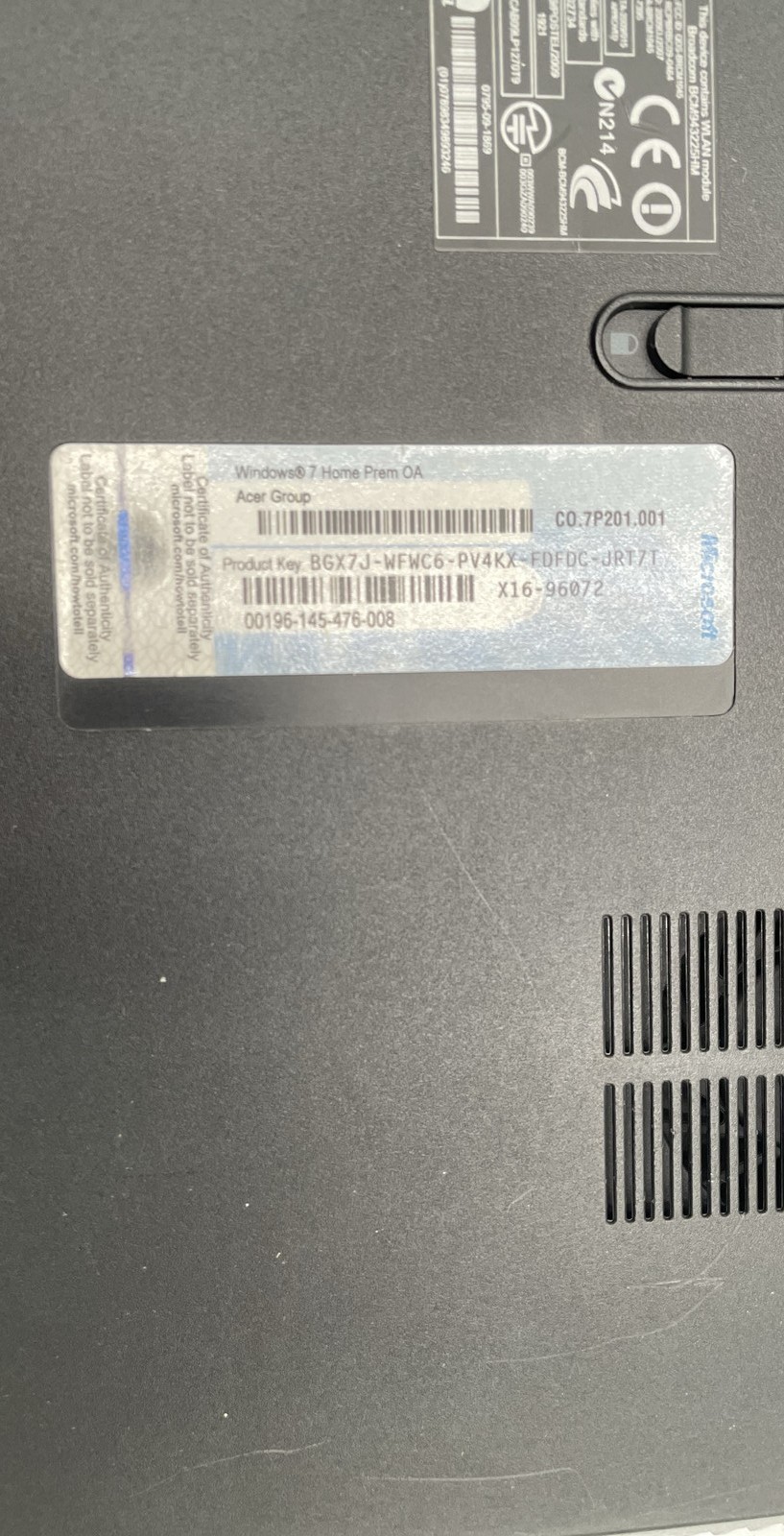 Gateway NV53A NEW95 15.6″ AMD Phenom II X4 N970 Laptop No HDD Unit