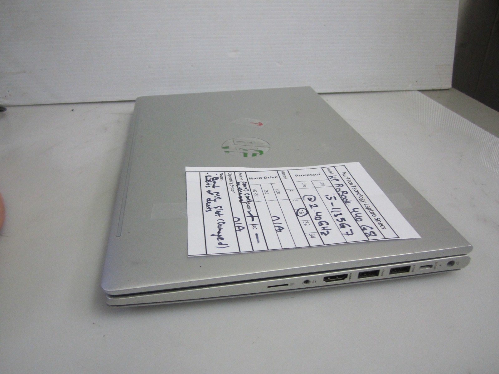 HP ProBook 440 G8 i5-1135G7 16GB 2.40GHz NO HDD/AC/OS LAPTOP READ!