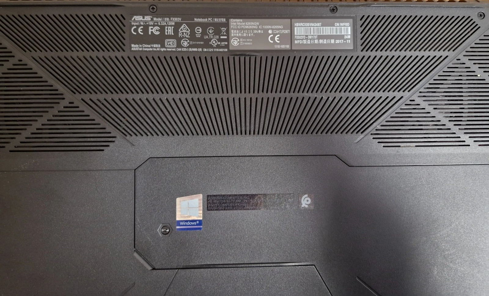 PC portable Asus FX503V i5 7th – Nvidia GTX 1050 – Très bon état