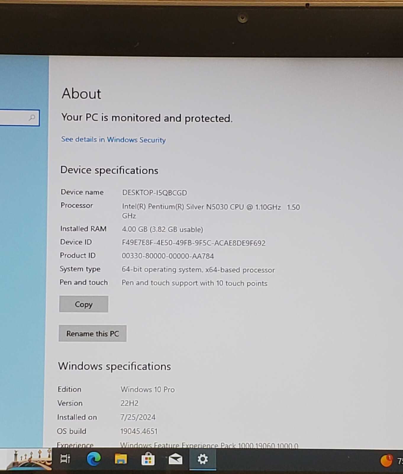 Lot of 5 Dell Latitude 3190 2-in-1 Pentium Silver 1.1GHz 11″ 4GB RAM 128GB SSD