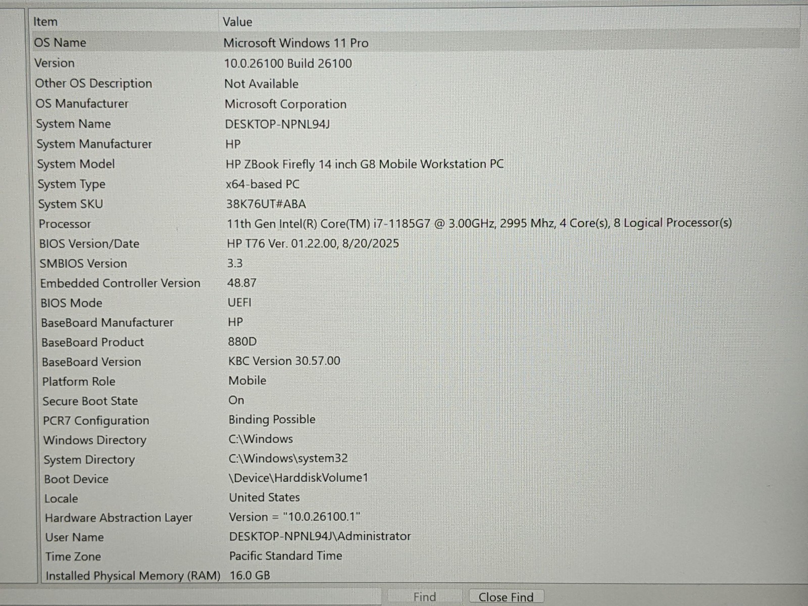 HP ZBook Firefly G8 14″ FHD i7-1185G7 3GHz 16GB 512GB SSD NVIDIA T500 W11Pro +PA