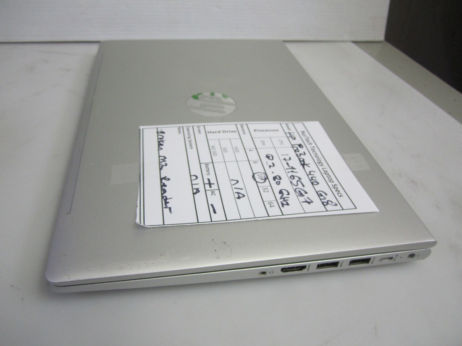 HP ProBook 440 G8 i7-1165G7 16GB 2.80GHz NO HDD/AC/OS LAPTOP READ