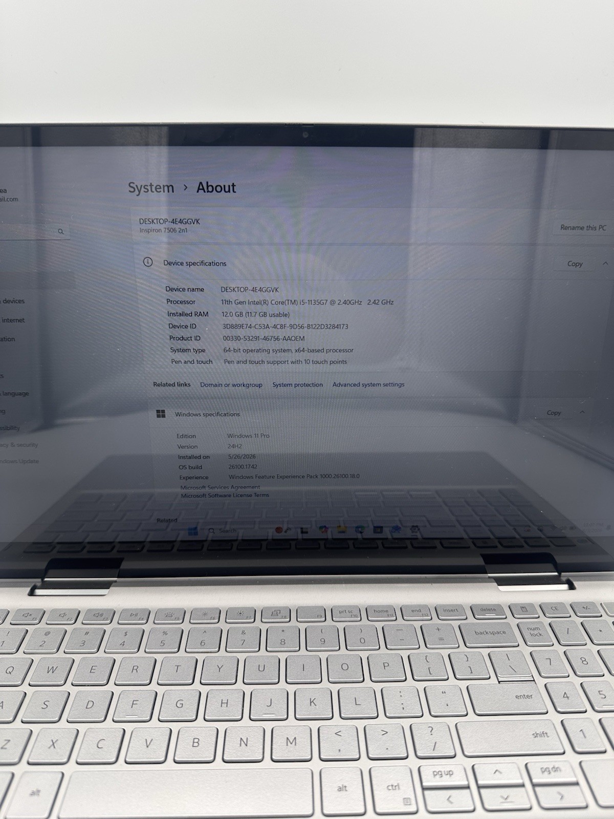 Dell Inspiron 7506 2-IN-1 15.6″ TOUCH i5-1135G7 12GB RAM 512GB SSD NVMe WIN11PRO