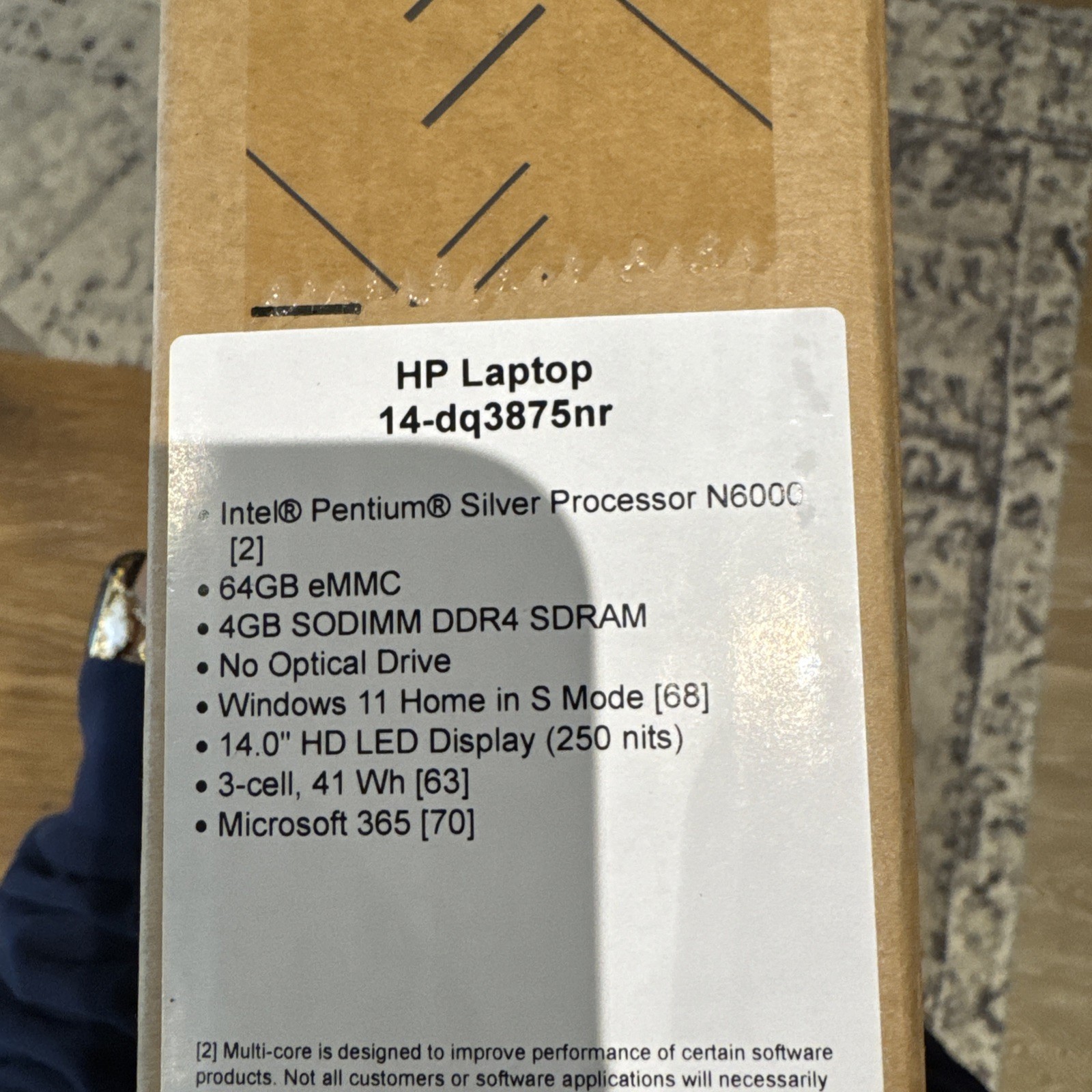 HP 14-DQ0075nr Laptop, Intel Pentium Silver N5030 Processor, 4GB Memory