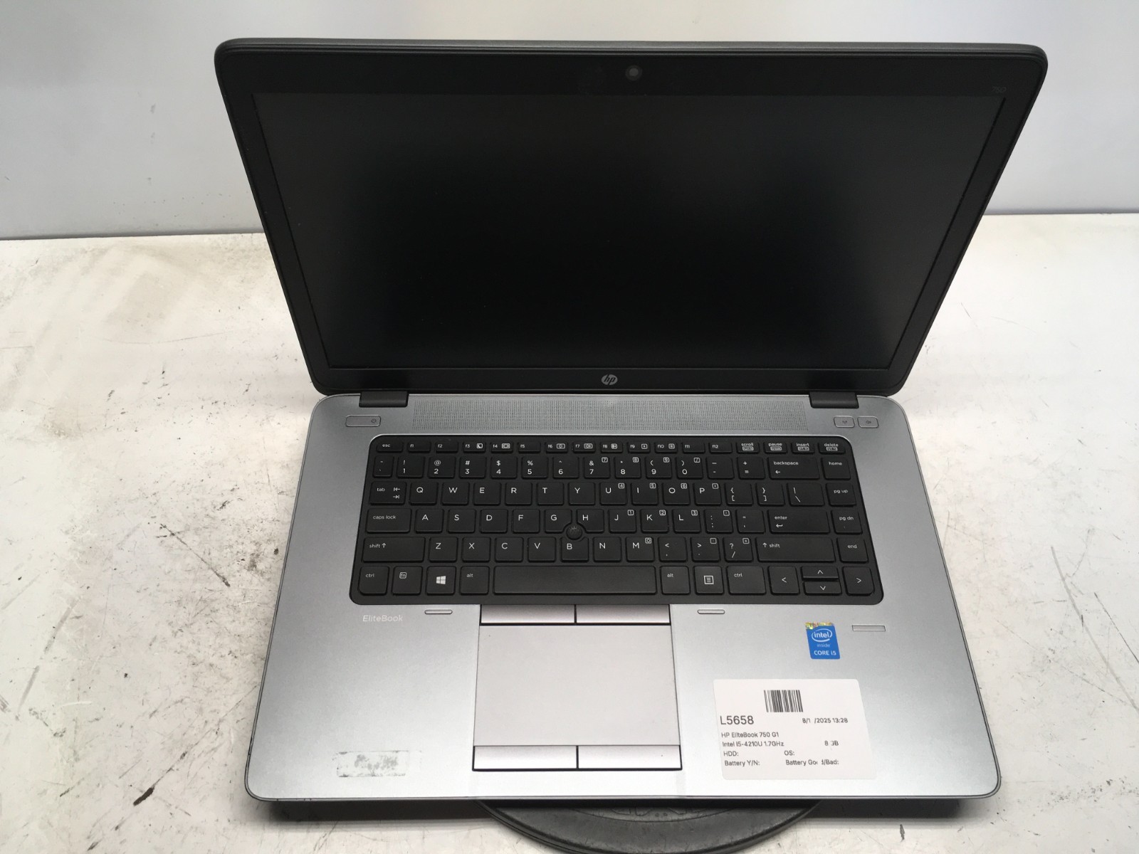 HP EliteBook 750 G1 Intel i5-4210U 1.7GHz 8 GB NO HDD