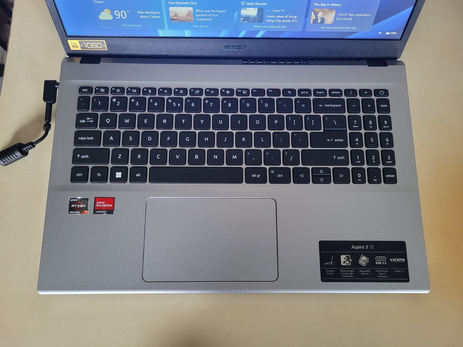 Acer Aspire 3 15 15.6″ FHD AMD Ryzen 7 5700U (8-Core) 2TB NVMe SSD 64GB RAM W11P