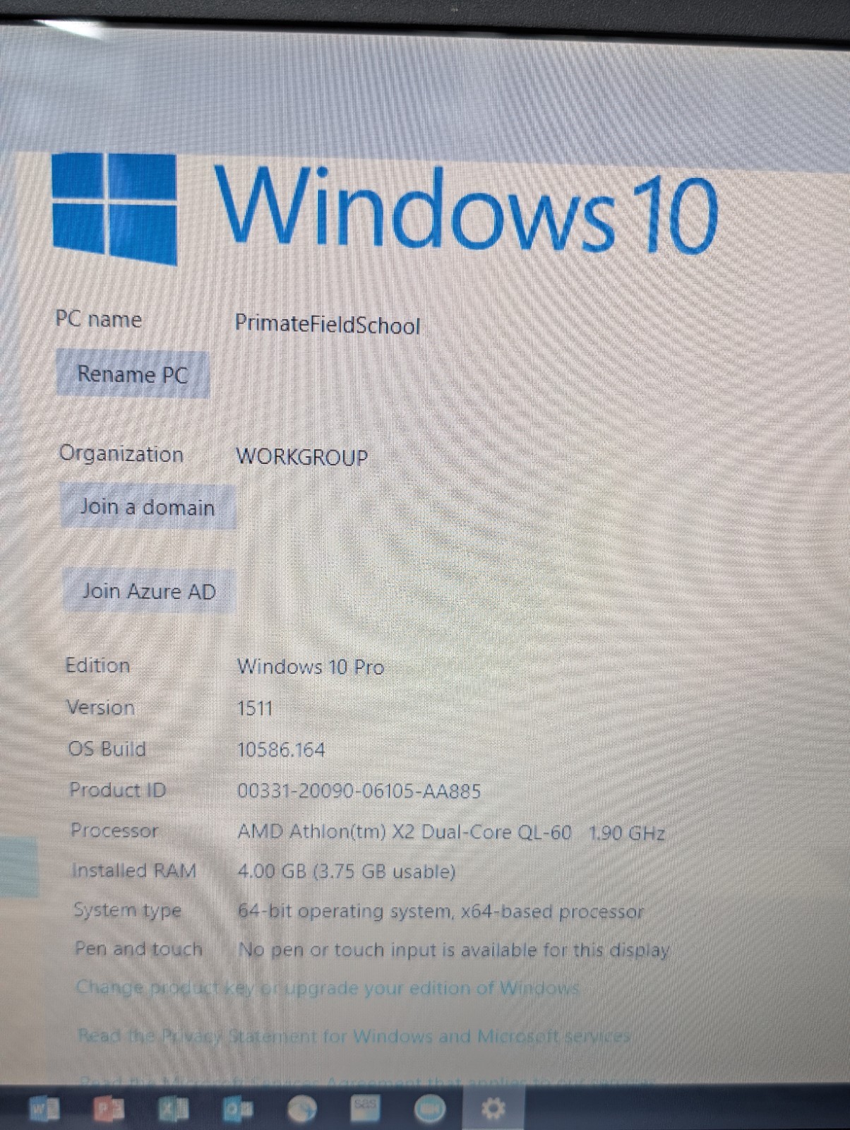 Toshiba Satellite L305D-S5874 4GB RAM 160GB HDD AMD Athlon X2 64 WIN10
