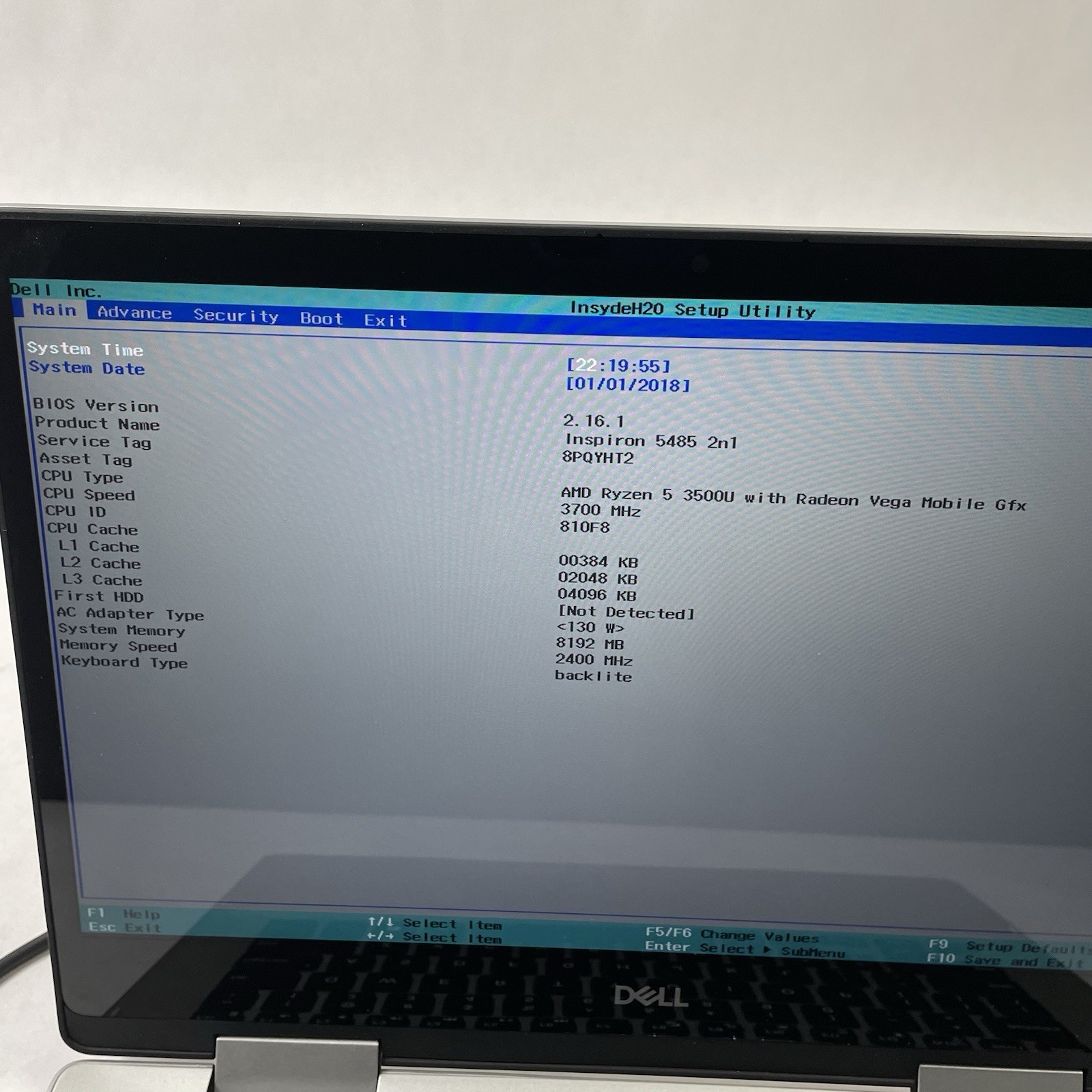 Dell Inspiron 5485 201 14″ Ryzen 5 3500U 3.7GHz 8GB RAM No SSD/OS/AC/Batt – READ