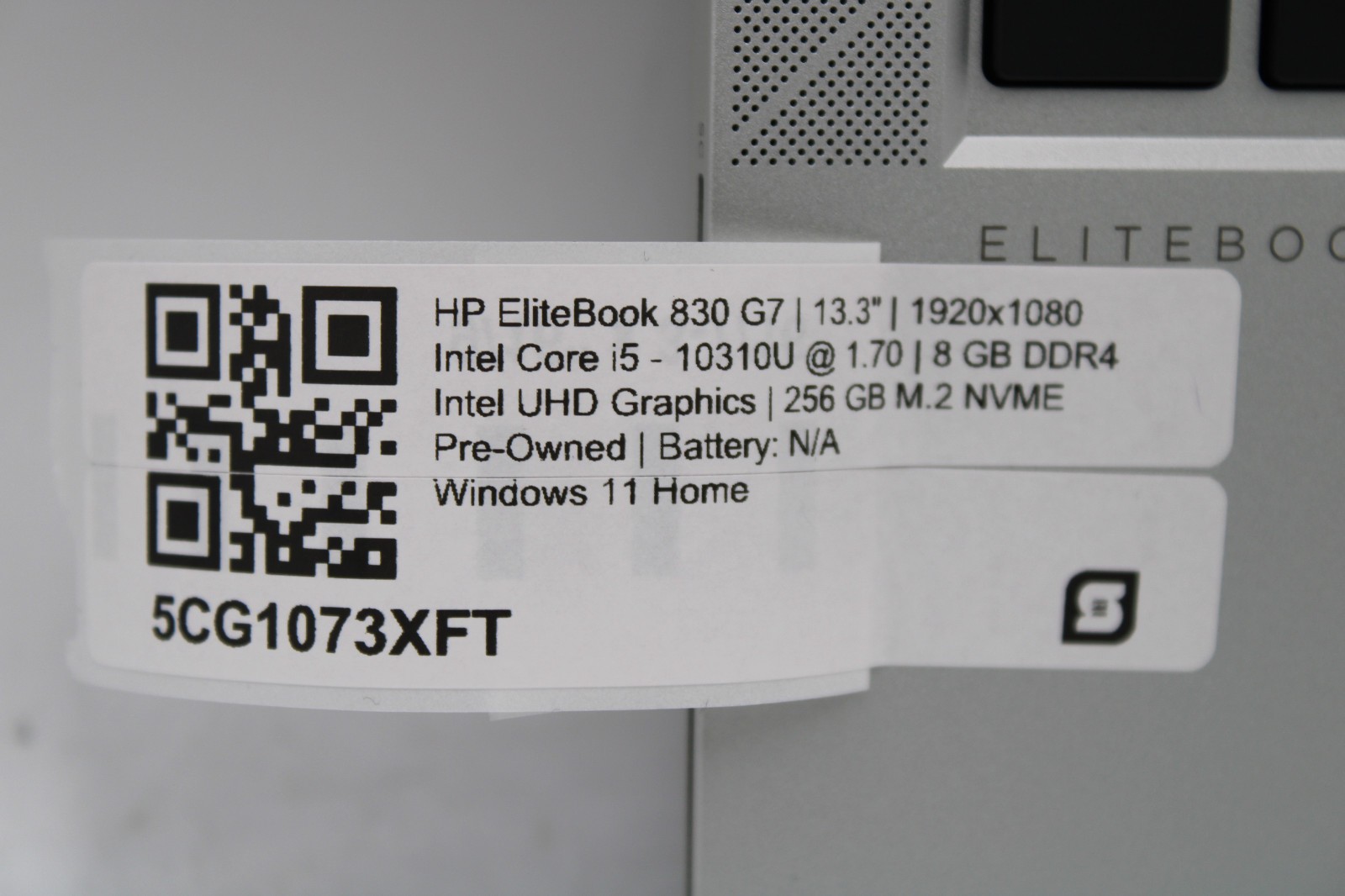 HP EliteBook 830 G7 _ i5-10310U @ 1.7 _ 8GB RAM _ 256GB SSD _ Win11H