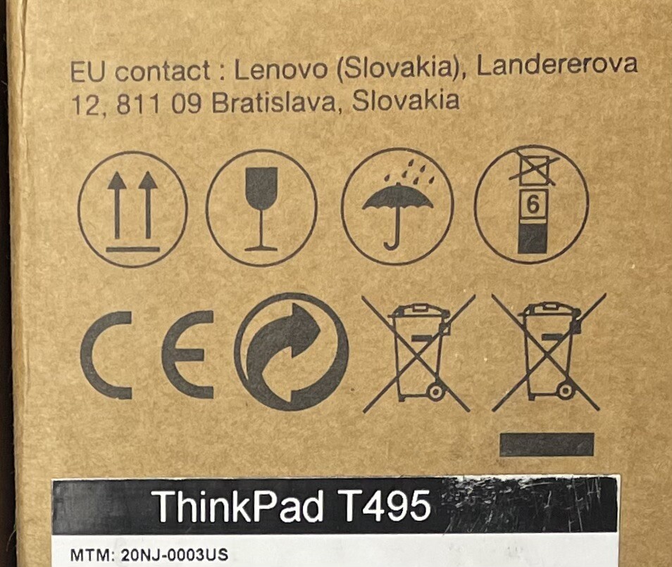 Lenovo ThinkPad T495 Windows 10 Pro 64 14″ screen+8 Gigs RAM+512 SSD+AMD New