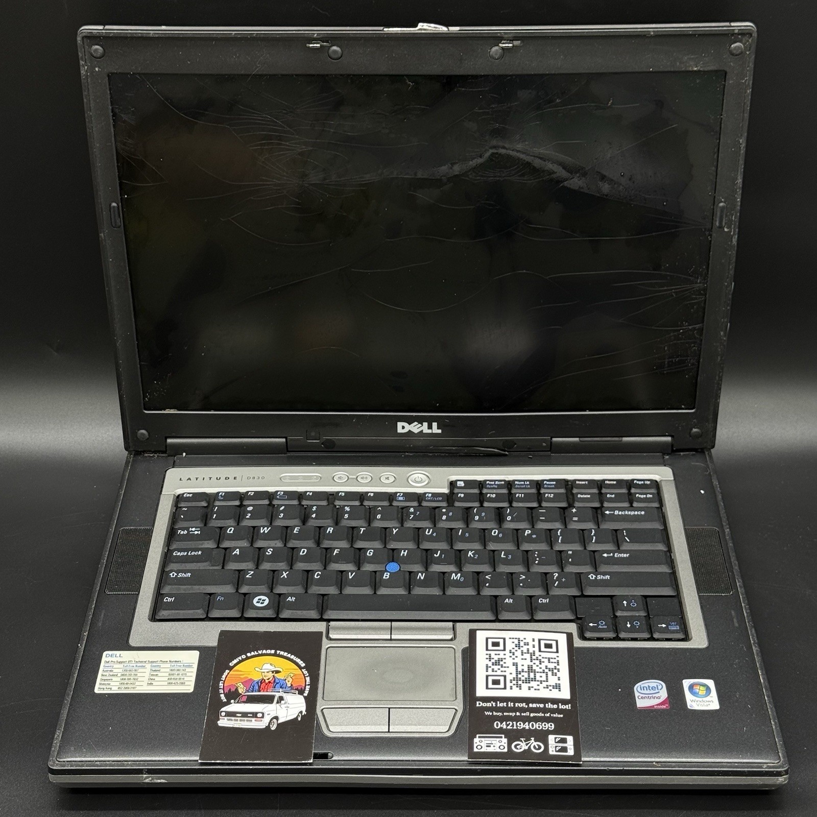 Dell Latitude D830 Laptop Notebook Computer For Parts Repair Salvage PP04X