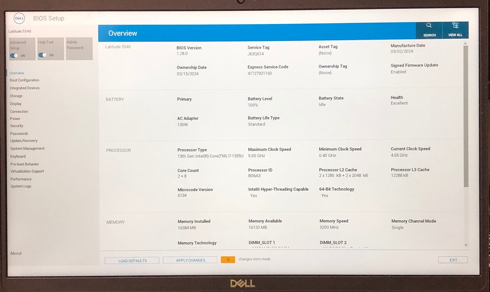 Dell Precision 5540 15.6” Touch, Intel® Core™ i7-1355U 1.7GHz 16GB 1TB Win11P