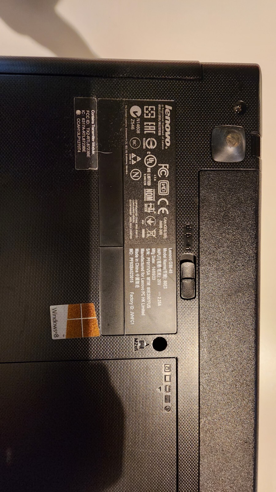 Lenovo G50-45 A6 4GB RAM 891GIG HARDRIVE – Battery Not Holding A Charge
