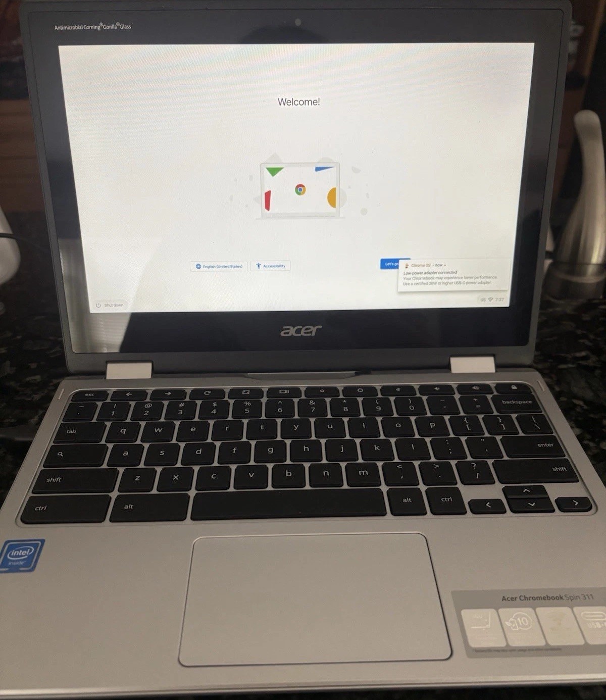 Acer Chromebook Spin 311 CP311-2H-C7QD 11.6” Touchscreen Celeron N4000 4GB 64GB